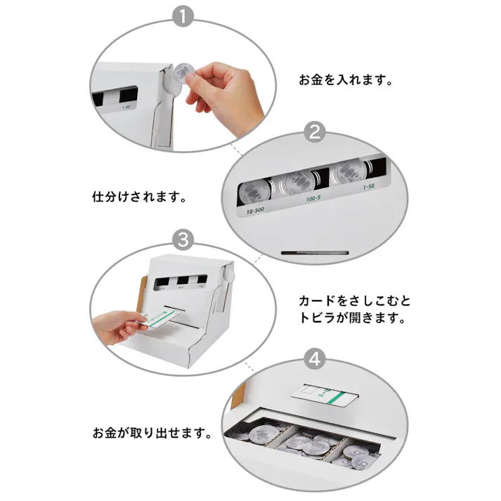 hacomo WOW ダンボールで遊ぼう! ATM貯金箱 ダンボール工作キット ×1点【送料込み】 #4562201015215