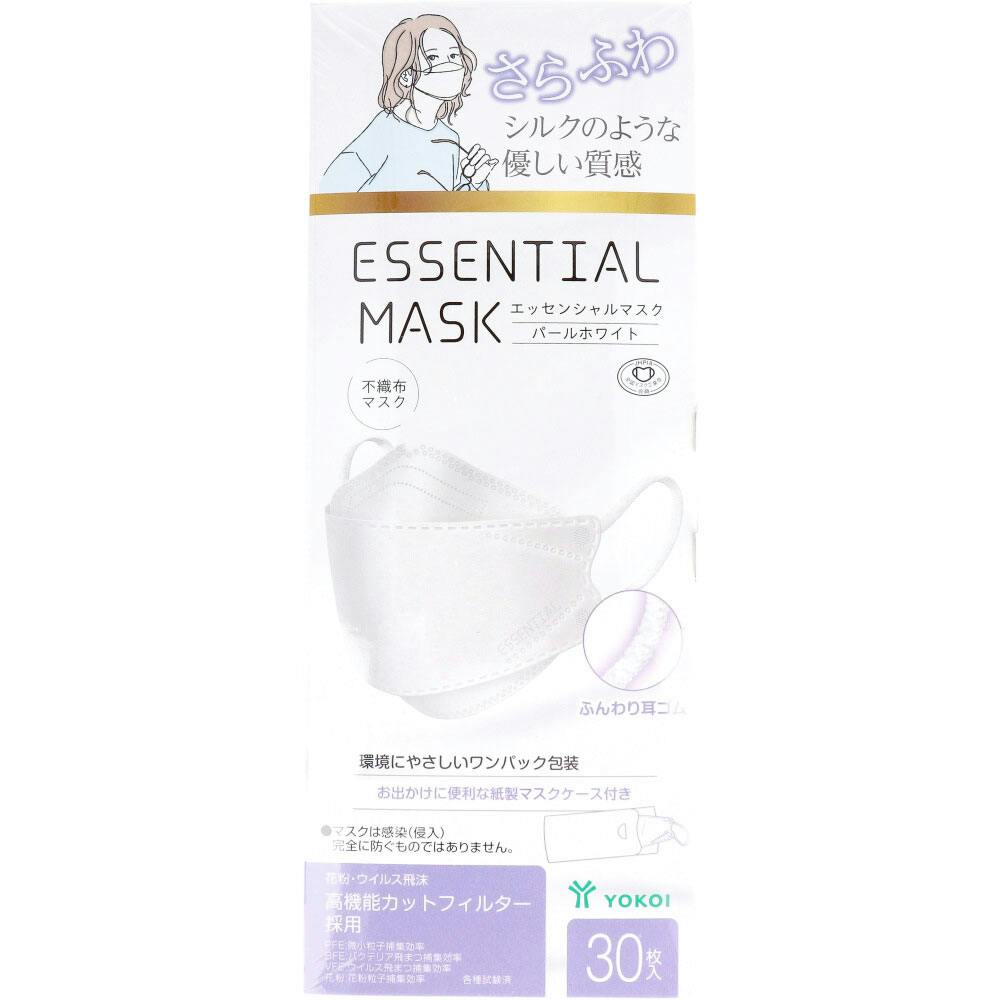 さらふわ ESSENTIAL MASK 不織布マスク パールホワイト FD30-WH 紙製