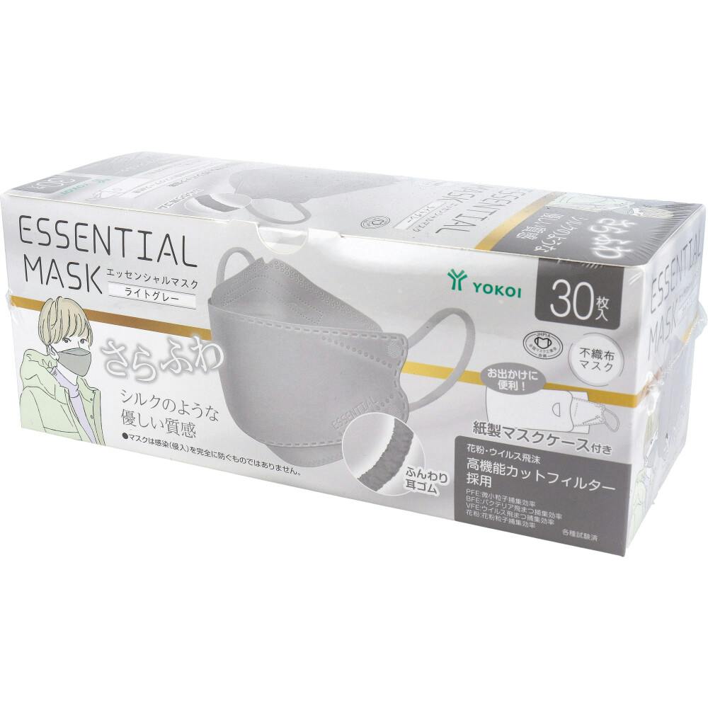 ����ӂ� ESSENTIAL MASK �s�D�z�}�X�N ���C�g�O���[ FD30-GR �����}�X�N�P�[�X�t�� 30���� ×1�_ ��4979773320058 �s�D�z�}�X�N