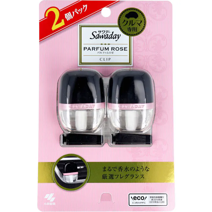 サワデー クルマ専用クリップ パルファムロゼ 6mL×2個パック ×1点【送料込み】 #4987072054741