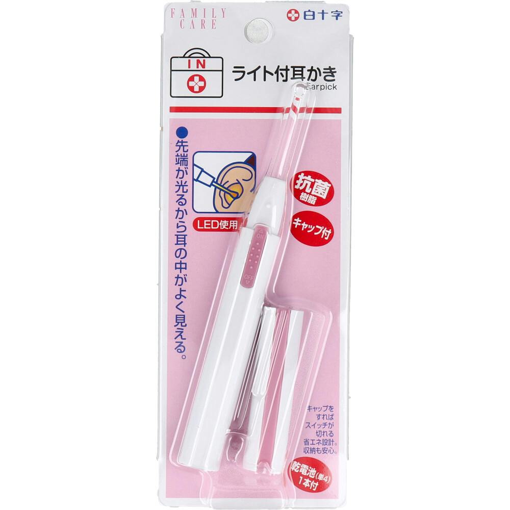 白十字 ファミリーケア ライト付き耳かき ×1点【送料込み】 ＃4987603463363