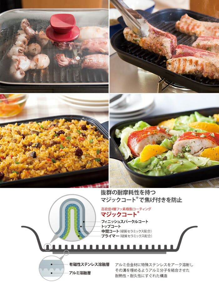 【新品】Vita Craft 速水もこみち #208 グリルパンガス IH ビタクラフト グリルパン ボルドー シリコングリップ付き IH対応 速水