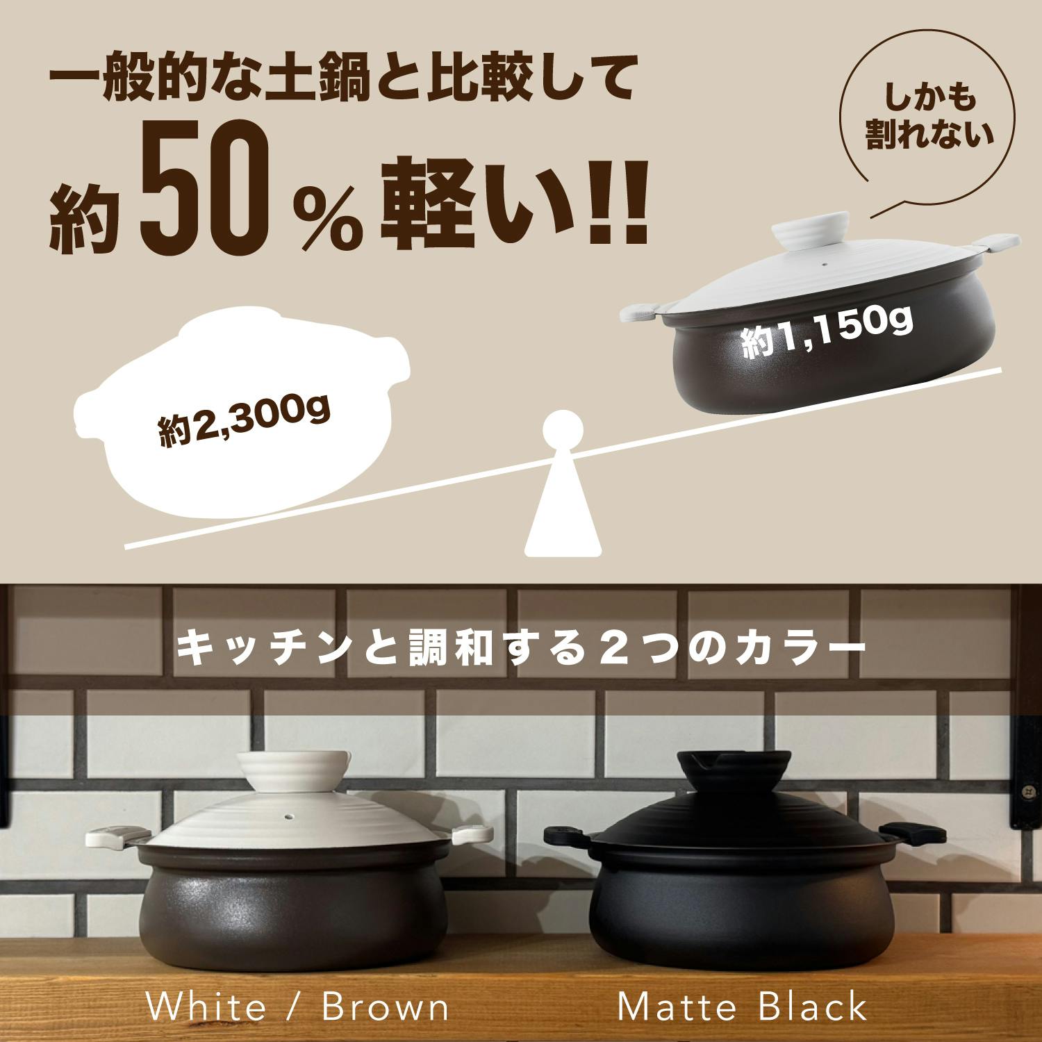 土鍋 【軽くて割れない土鍋風卓上鍋】 4∼5人用 ih対応 手入れ簡単