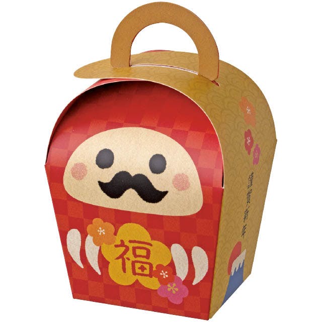 ヘッズ ギフトボックス W90(70)×D75(60)×H140(110)mm 赤 20枚 えんぎものギフトボックス だるま HEADS END-GBS