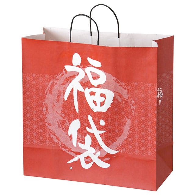 ヘッズ 手提げ袋 紙 W450×D200×H460mm 赤 50枚 福袋 ペーパーバッグ HEADS FK-1P