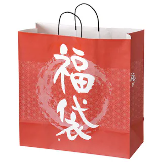 ヘッズ 手提げ袋 紙 W450×D200×H460mm 赤 50枚 福袋 ペーパーバッグ HEADS FK-1P