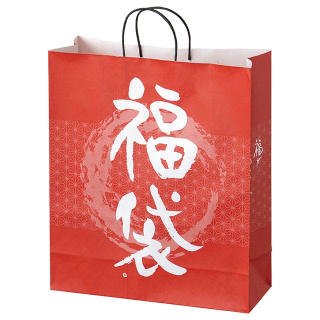 ヘッズ 手提げ袋 紙 W380×D150×H450mm 赤 50枚 福袋 ペーパーバッグ HEADS FK-2P