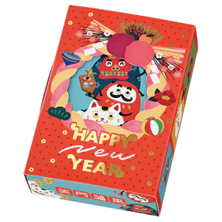 ヘッズ ギフトボックス W122×D183×H50mm 赤 20枚 迎春ギフトボックス HEADS GS-GM