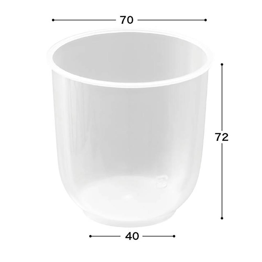 ヘッズ トレイ・カゴ 直径70×H72mm 透明 100個 食品対応 デザート