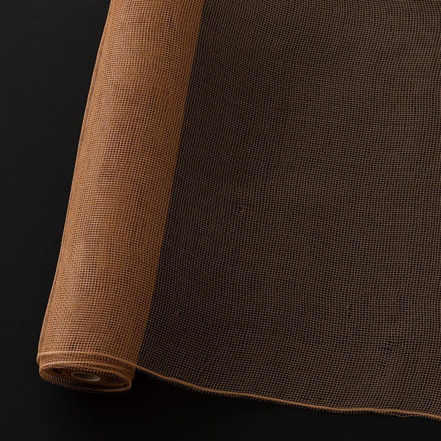 ヘッズ メッシュロール W530mm×15m巻 ライトブラウン 1m ファブリックロール HEADS MES-RO10