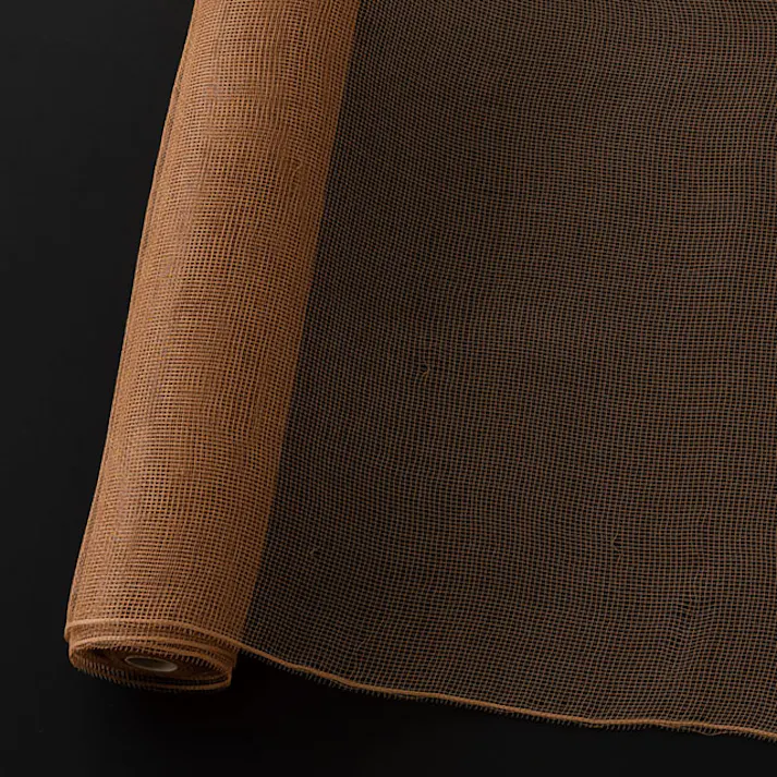 ヘッズ メッシュロール W530mm×15m巻 ライトブラウン 1m ファブリックロール HEADS MES-RO10