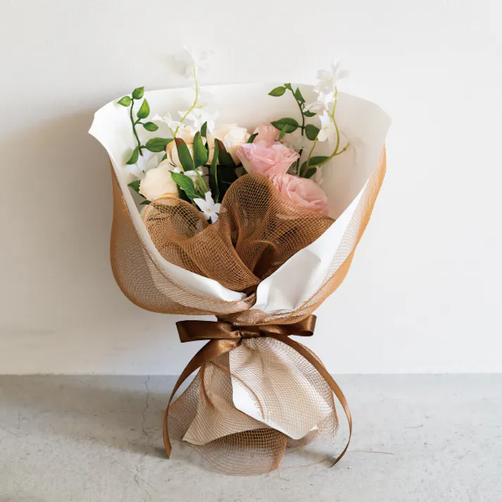 ヘッズ メッシュロール W530mm×15m巻 ライトブラウン 1m ファブリックロール HEADS MES-RO10