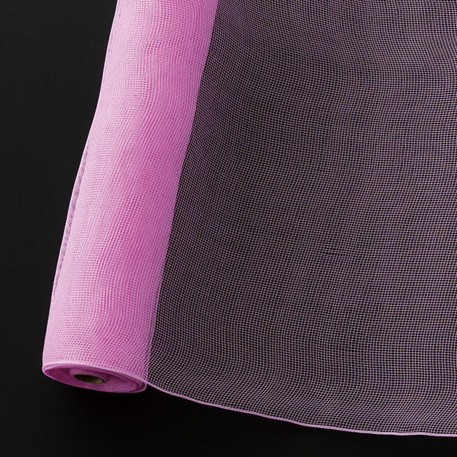 ヘッズ メッシュロール W530mm×15m巻 ライトピンク 1m ファブリックロール HEADS MES-RO2