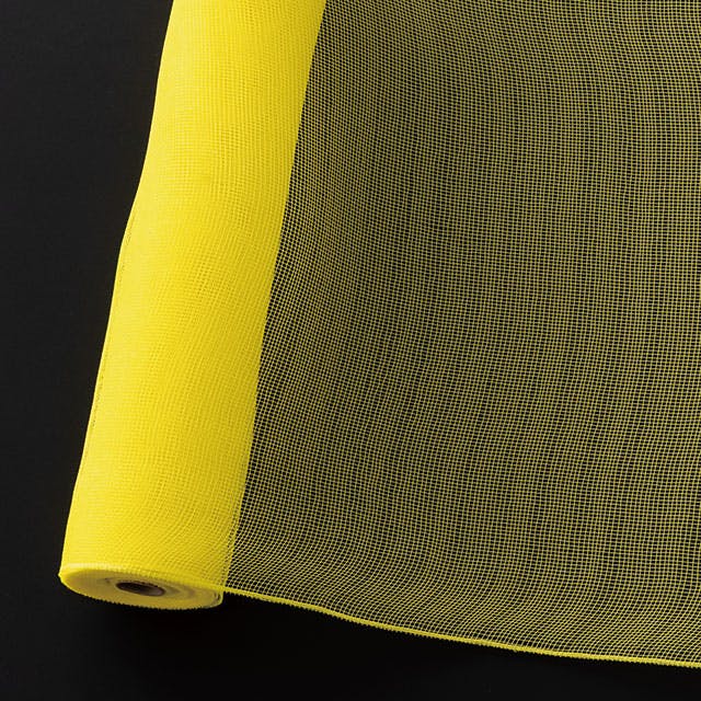 ヘッズ メッシュロール W530mm×15m巻 ライトイエロー 1m ファブリックロール HEADS MES-RO4