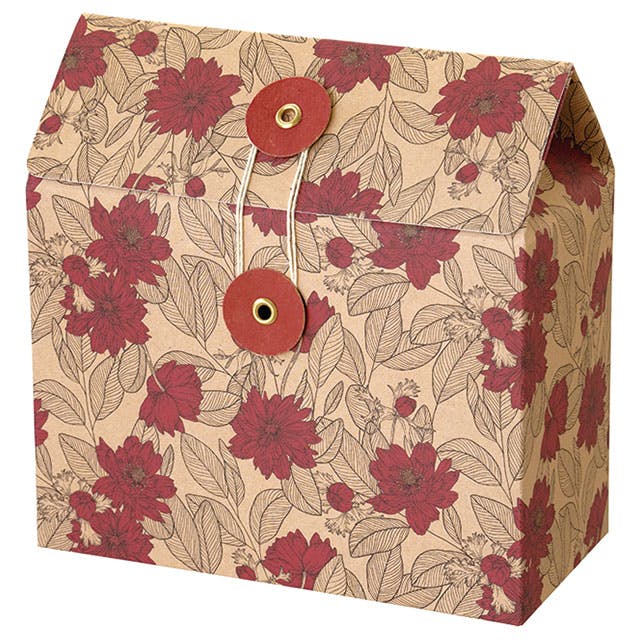 ヘッズ ギフトボックス W150×D75×H150(110)mm レッド 10枚 ノスタルジアギフトボックス 玉紐 HEADS NOS-GB1