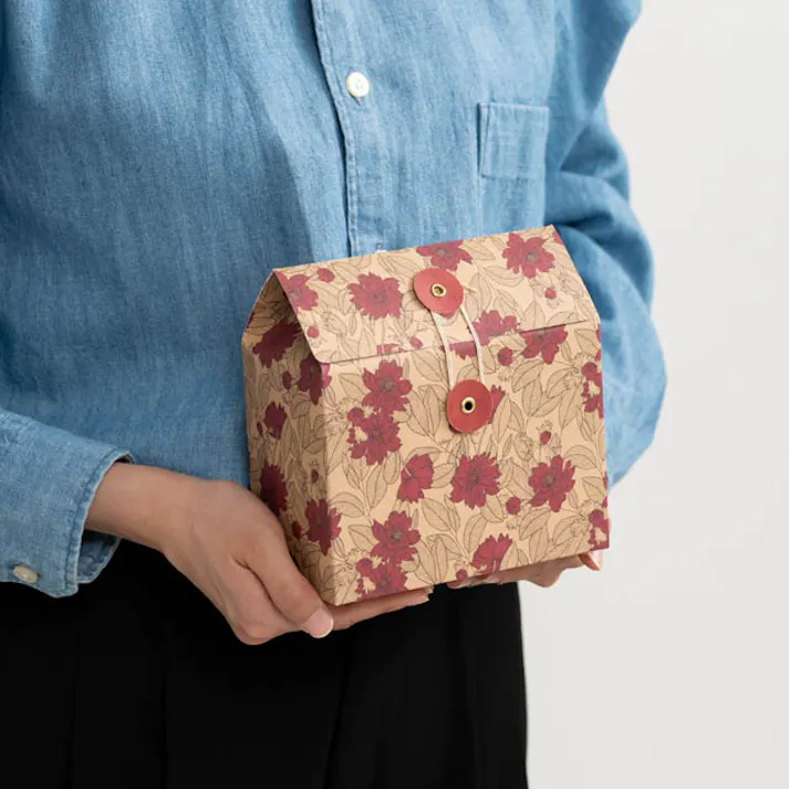 ヘッズ ギフトボックス W150×D75×H150(110)mm レッド 10枚 ノスタルジアギフトボックス 玉紐 HEADS NOS-GB1