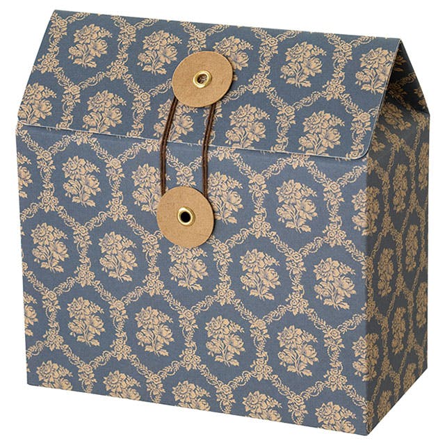 ヘッズ ギフトボックス W150×D75×H150(110)mm ブルー 10枚 ノスタルジアギフトボックス 玉紐 HEADS NOS-GB2