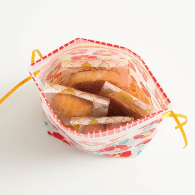 ヘッズ ラッピング袋 巾着 W180×D80×H180mm 赤 20枚 和風PE巾着バッグ