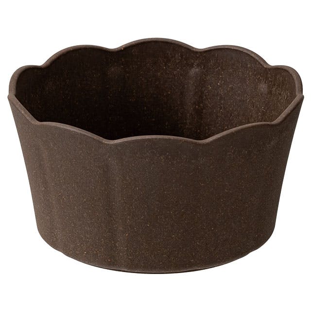 ヘッズ トレイ・カゴ 直径105(83)×H60mm ブラウン 10個 ウッディクラウドフラワーアレンジポット-S HEADS WDC-POBS