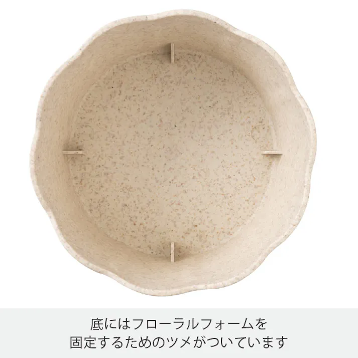 ヘッズ トレイ・カゴ 直径105(83)×H60mm アイボリー 10個 ウッディクラウドフラワーアレンジポット-S HEADS WDC-POIS