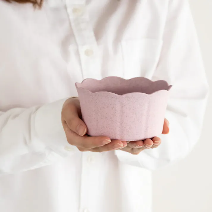 ヘッズ トレイ・カゴ 直径125(98)×H70mm ピンク 10個 ウッディクラウドフラワーアレンジポット-M HEADS WDC-POPM