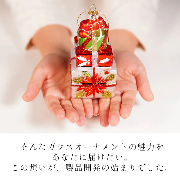 BROOKS HOME GARDEN ガラス製 クリスマスオーナメント 9点セット【翌営業日発送】