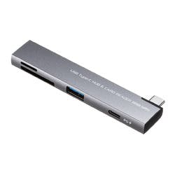 USB 5Gbps 2ポート スリムハブ(カードリーダー付き)