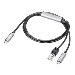 �}���[�d�Ή� USB Type-C LAN�ϊ��P�[�u���iGigabit�Ή��EPD100W�E1m�j �p�\�R���E���Ӌ@��