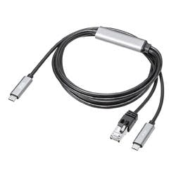 �}���[�d�Ή� USB Type-C LAN�ϊ��P�[�u���iGigabit�Ή��EPD100W�E2m�j �p�\�R���E���Ӌ@��