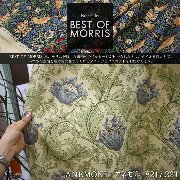 カーテン 日本製 モリス柄 デザイン生地 使用 幅100cm×丈200cm 2枚