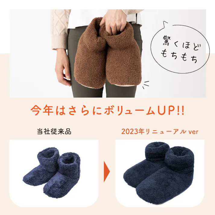 tobest【暖かい幸せ、足暖ブーツ】 ルームシューズ スリッパ ボアスリッパ 足暖 ルームブーツ 冬 もこもこ 北欧 メンズ レディース 室内 静音 あったか 暖かい 男女兼用 ダークネイビー Mサイズ 22~24cm