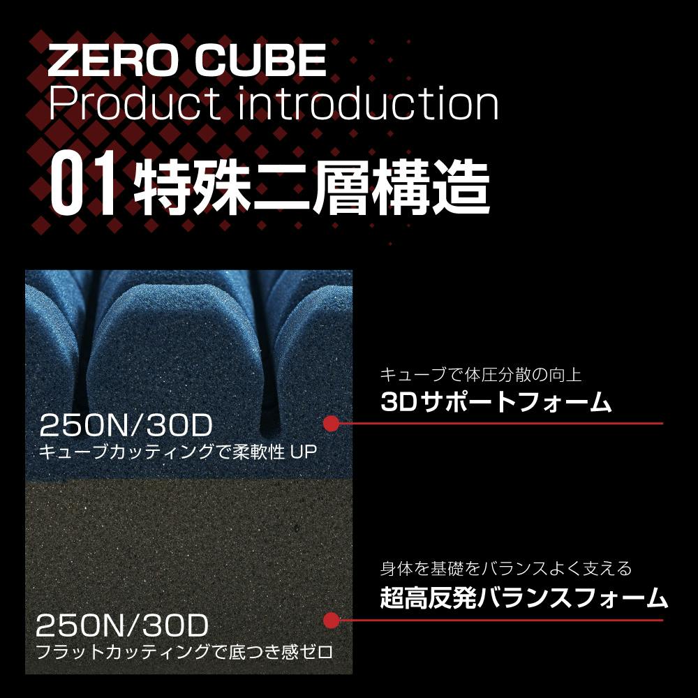 ゼロキューブ マットレス 【 高反発 250N 超硬質】10cm厚 硬め ダブル