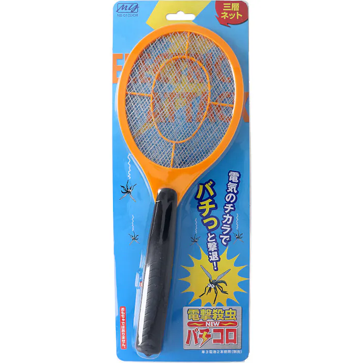電撃殺虫ラケット NEWバチコロ オレンジ ×1点【送料込み】 #4520935501640