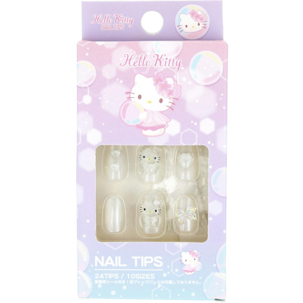ハローキティ ネイルチップ クリア 24枚入 ×1点【送料込み】 ＃4525636347184