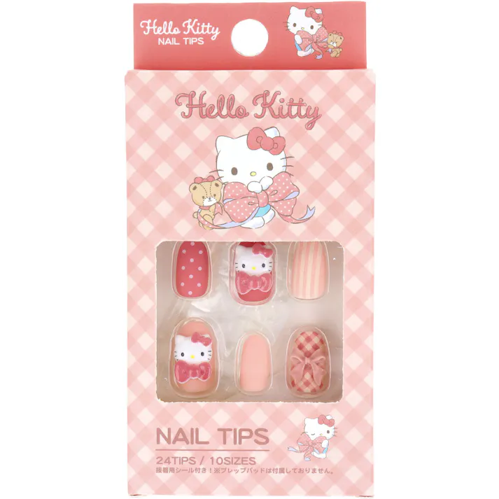 ハローキティ ネイルチップ チェック 24枚入 ×1点【送料込み】 #4525636347207