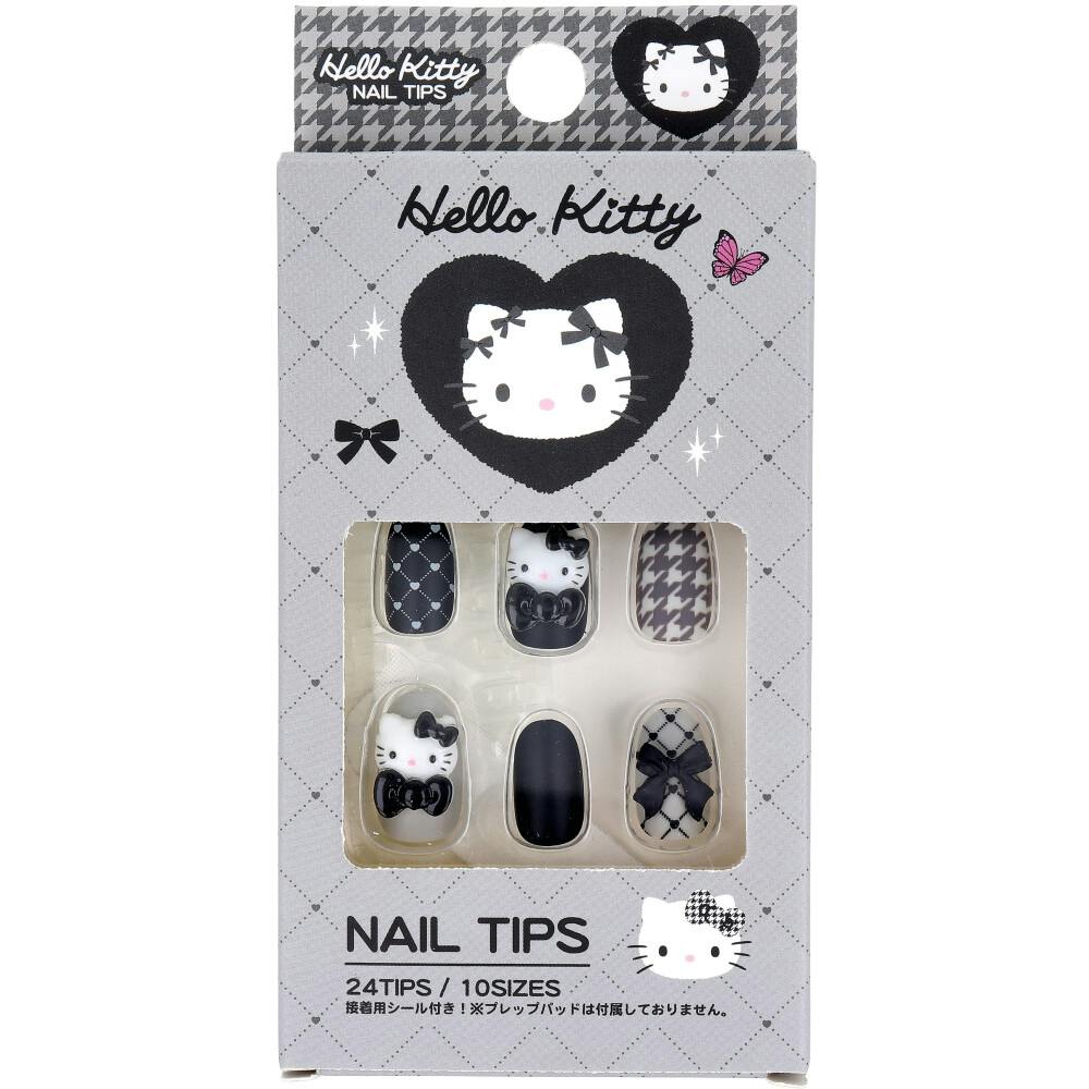 ハローキティ ネイルチップ モノトーン 24枚入 ×1点【送料込み