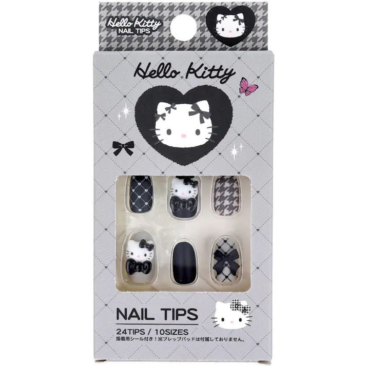 ハローキティ ネイルチップ モノトーン 24枚入 ×1点【送料込み】 #4525636347221