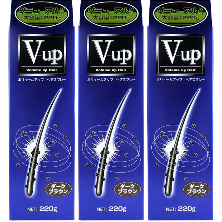 ボリュームアップ ヘアスプレー ダークブラウン 220g×3個セット ×1点【送料込み】 #4530896201879