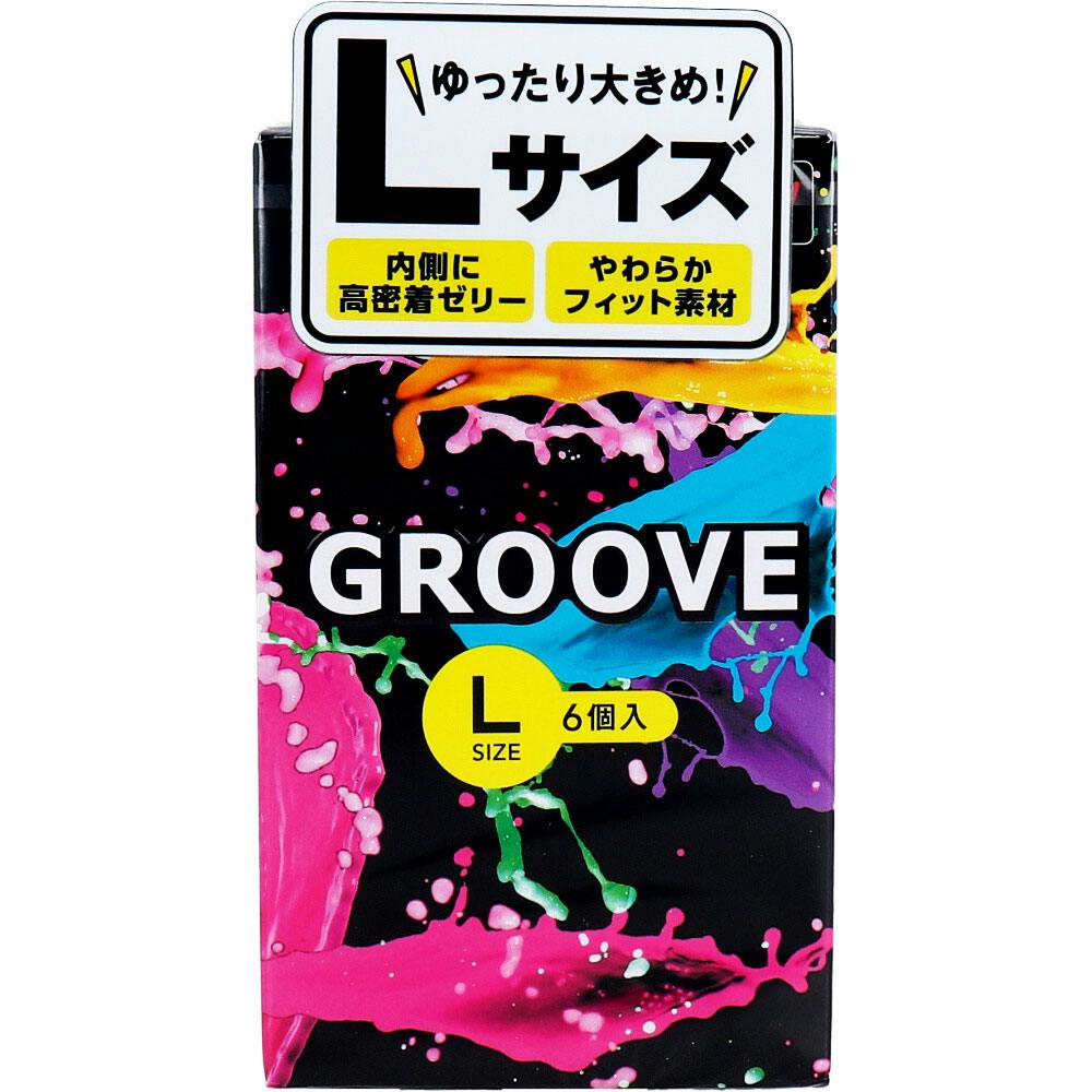 オカモト GROOVE コンドーム Lサイズ 6個入 ×1点【送料込み】 ＃4547691810687
