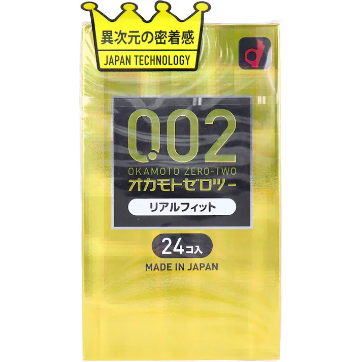 オカモトゼロツー リアルフイット 0.02 コンドーム 24個入 ×1点【送料込み】 #4547691812292