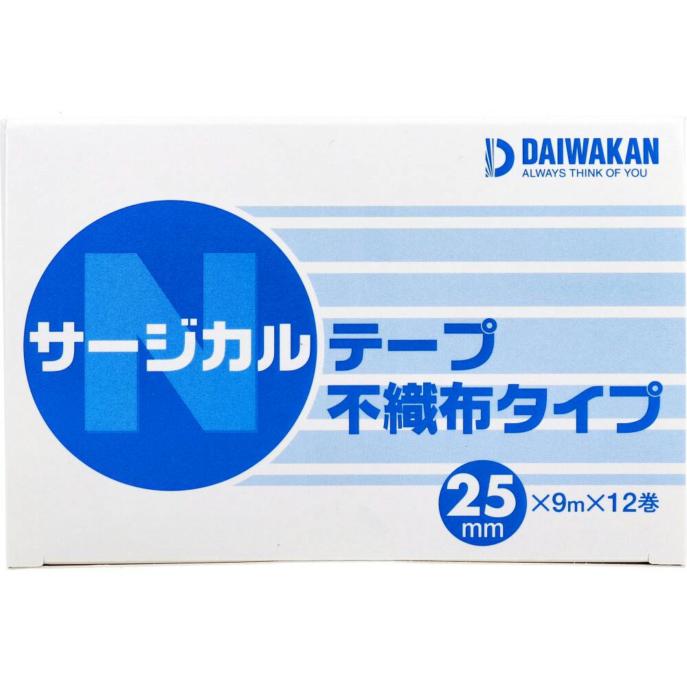 サージカルテープ 不織布タイプ 25mm×9m×12巻入 ×1点【送料込み】 ＃4560236202310