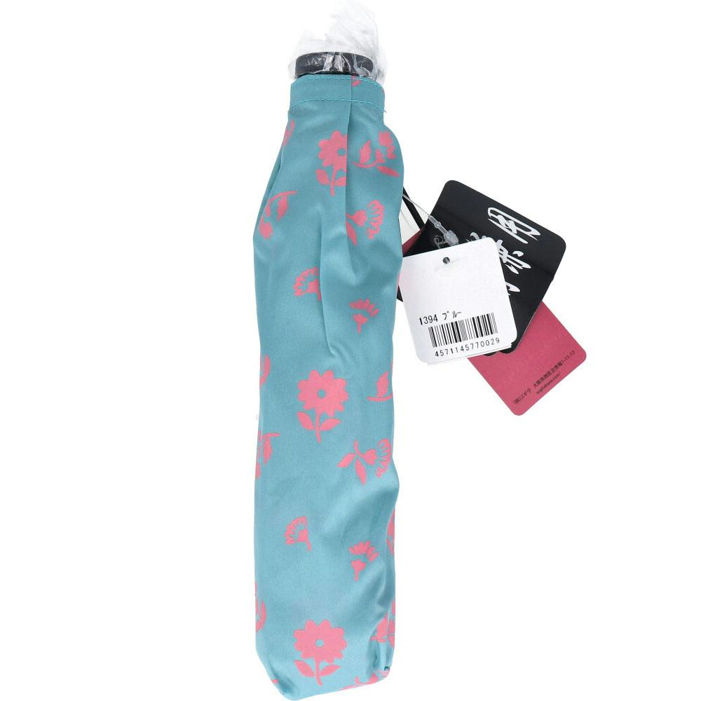 超軽量 空飛ぶカーボンアンブレラ 雨晴兼用折りたたみ傘 花柄 ブルー ×1点【送料込み】 ＃4571145770029