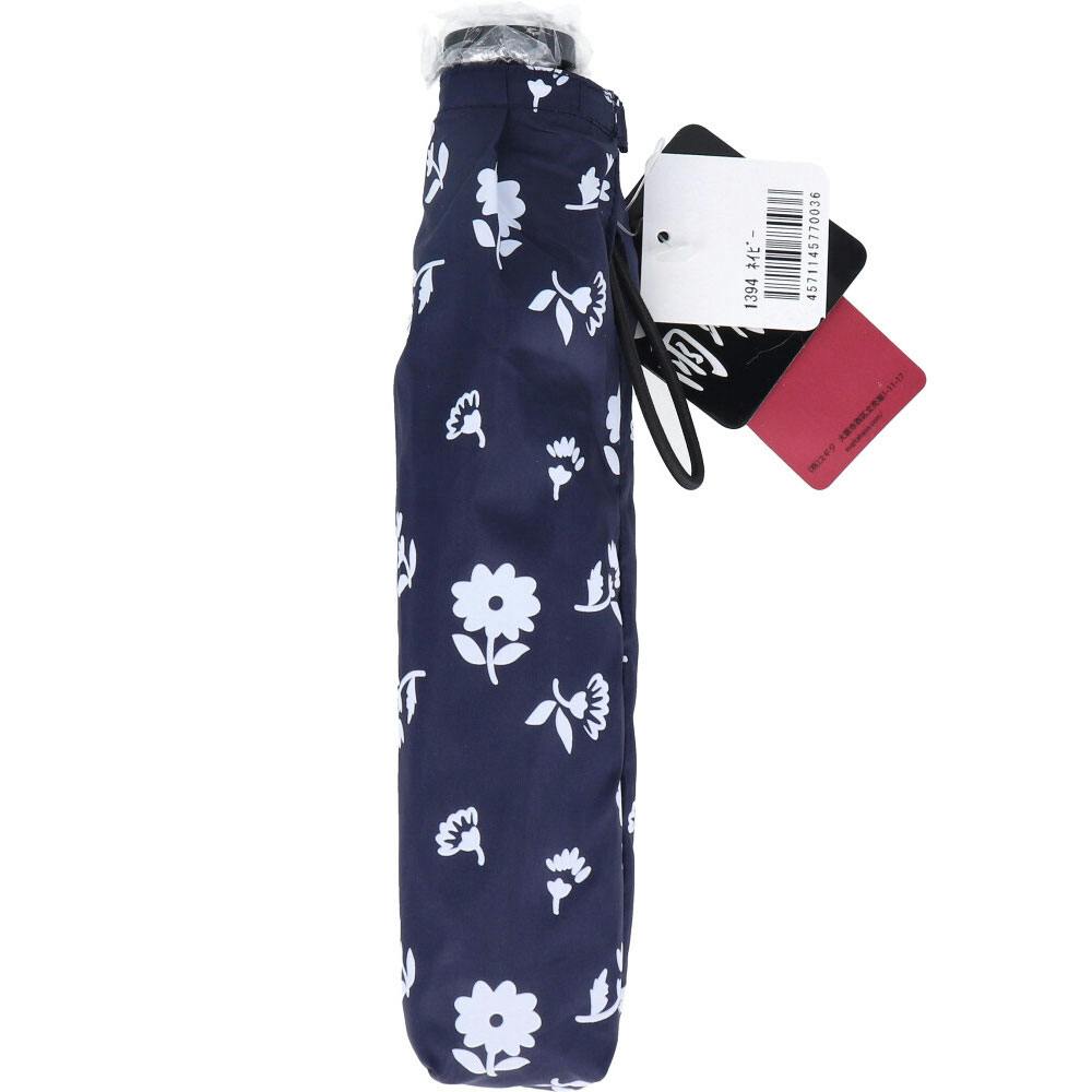 超軽量 空飛ぶカーボンアンブレラ 雨晴兼用折りたたみ傘 花柄 ネイビー ×1点【送料込み】 ＃4571145770036