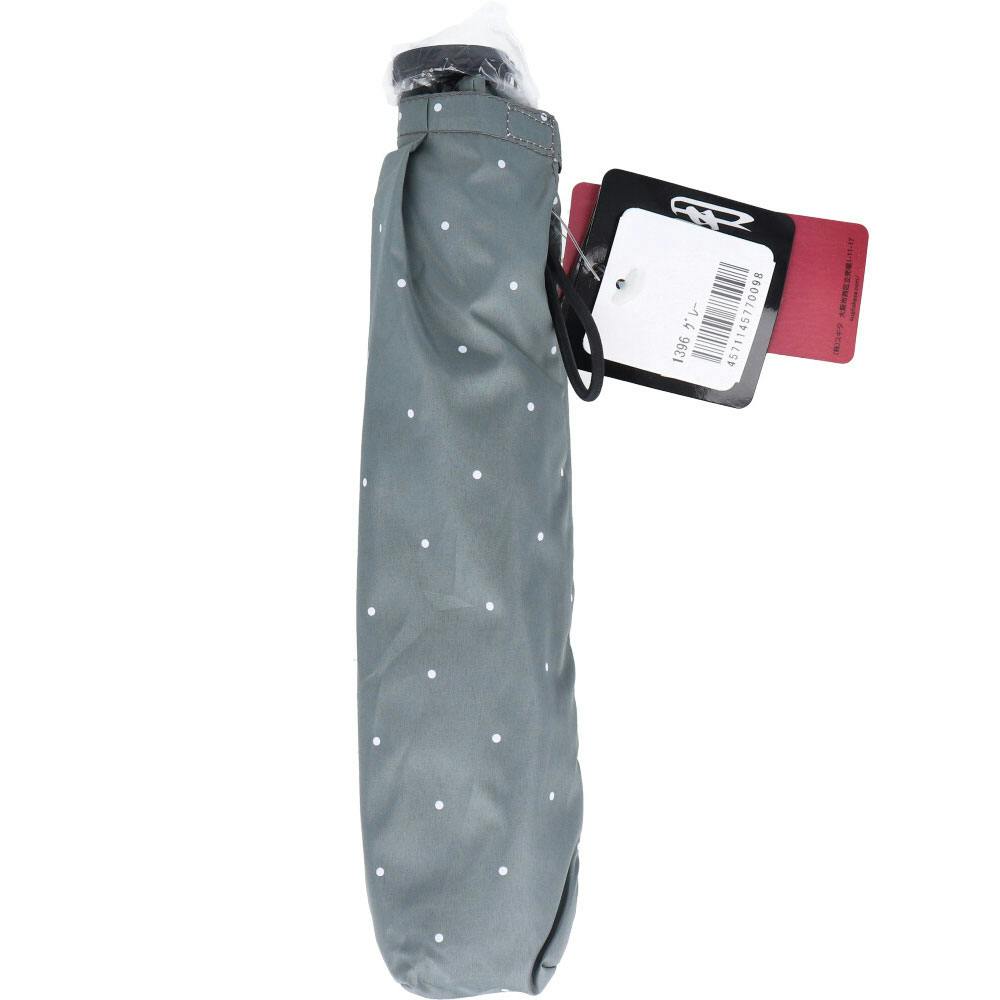 超軽量 空飛ぶカーボンアンブレラ 雨晴兼用折りたたみ傘 ドット グレー ×1点【送料込み】 ＃4571145770098