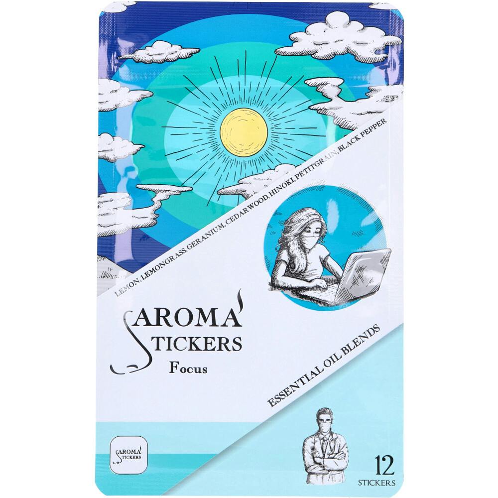 AROMA STICKERS（アロマスティッカーズ） フォーカス 12枚入 ×1点【送料込み】 ＃4573522180476