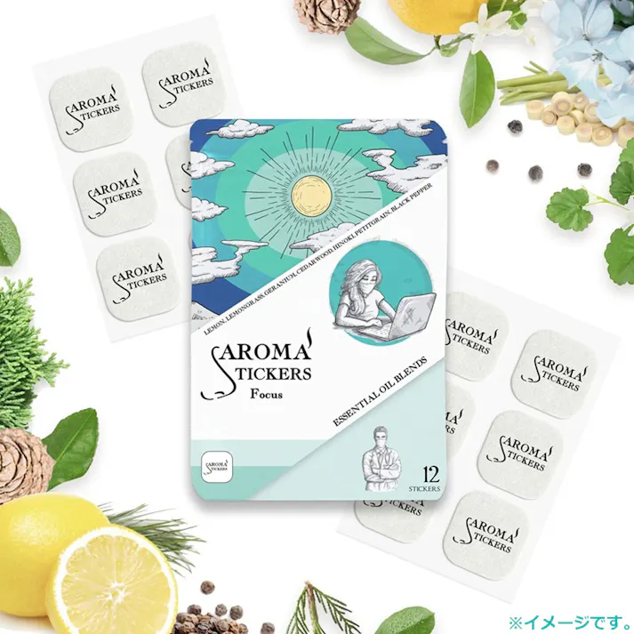 AROMA STICKERS(アロマスティッカーズ) フォーカス 12枚入 ×1点【送料込み】 #4573522180476