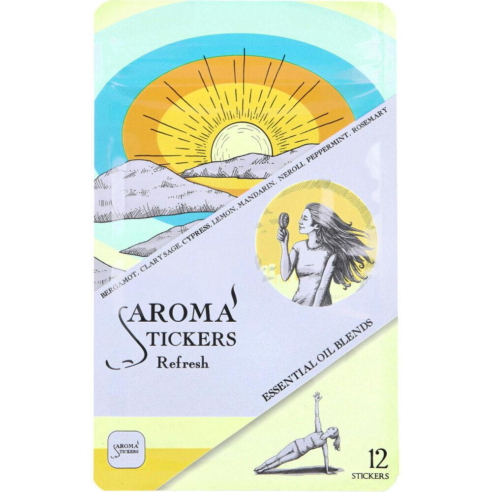 AROMA STICKERS（アロマスティッカーズ） リフレッシュ 12枚入 ×1点【送料込み】 ＃4573522180483