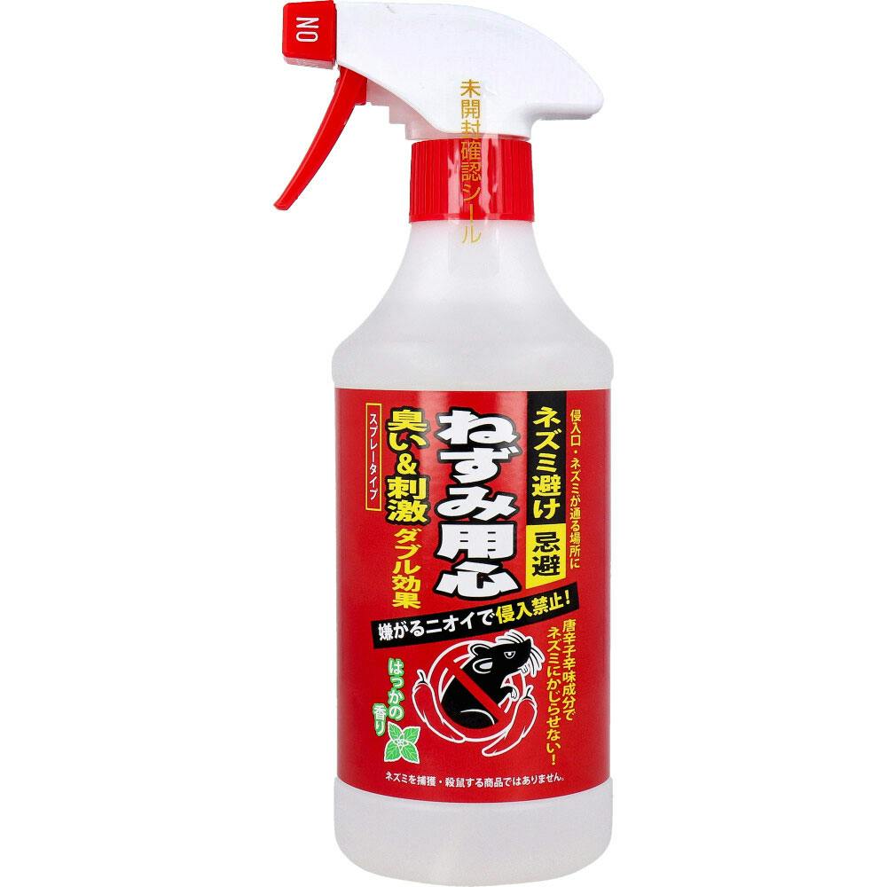 ねずみ避け・忌避 ねずみ用心 スプレータイプ はっかの香り 500mL ×1点【送料込み】 ＃4580497876167