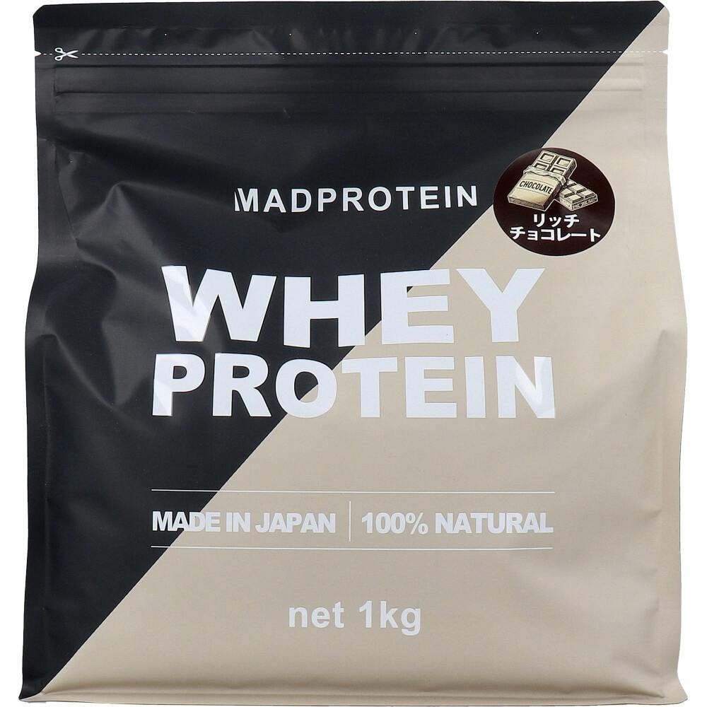 MADPROTEIN ホエイプロテイン リッチチョコレート 1kg ×1点【送料込み】 ＃4582713735494