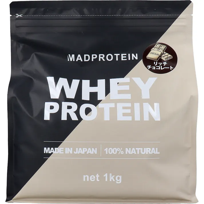 MADPROTEIN ホエイプロテイン リッチチョコレート 1kg ×1点【送料込み】 #4582713735494